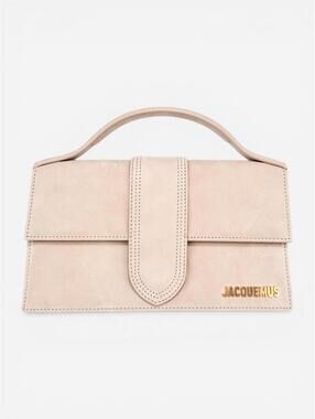 Jacquemus Le Grand Bambino Beige Nubuck Calf Leather Top Handle Bag NWT